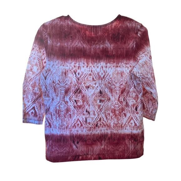 CHRISTOPHER AND BANKS SIZE P/S TOP RUST COLORS WITH DESIGNS - Picture 3 of 3